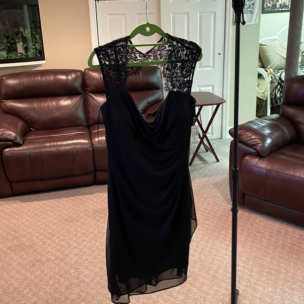 Black evening dress. New, with tags